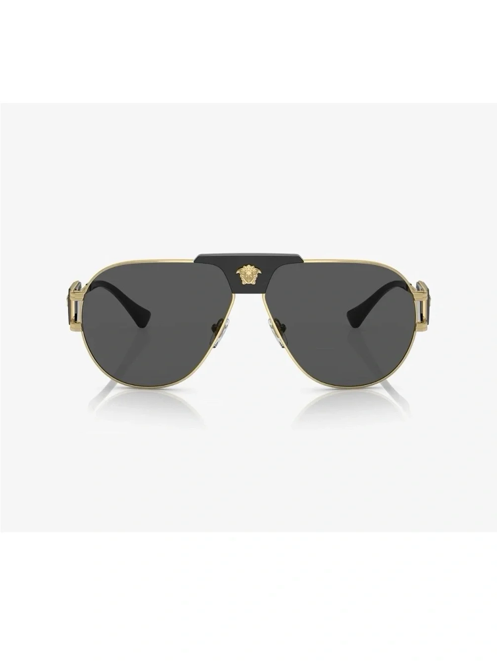 Versace VE2251 100287 63 Men's Square Sunglasses - Gold/Gray